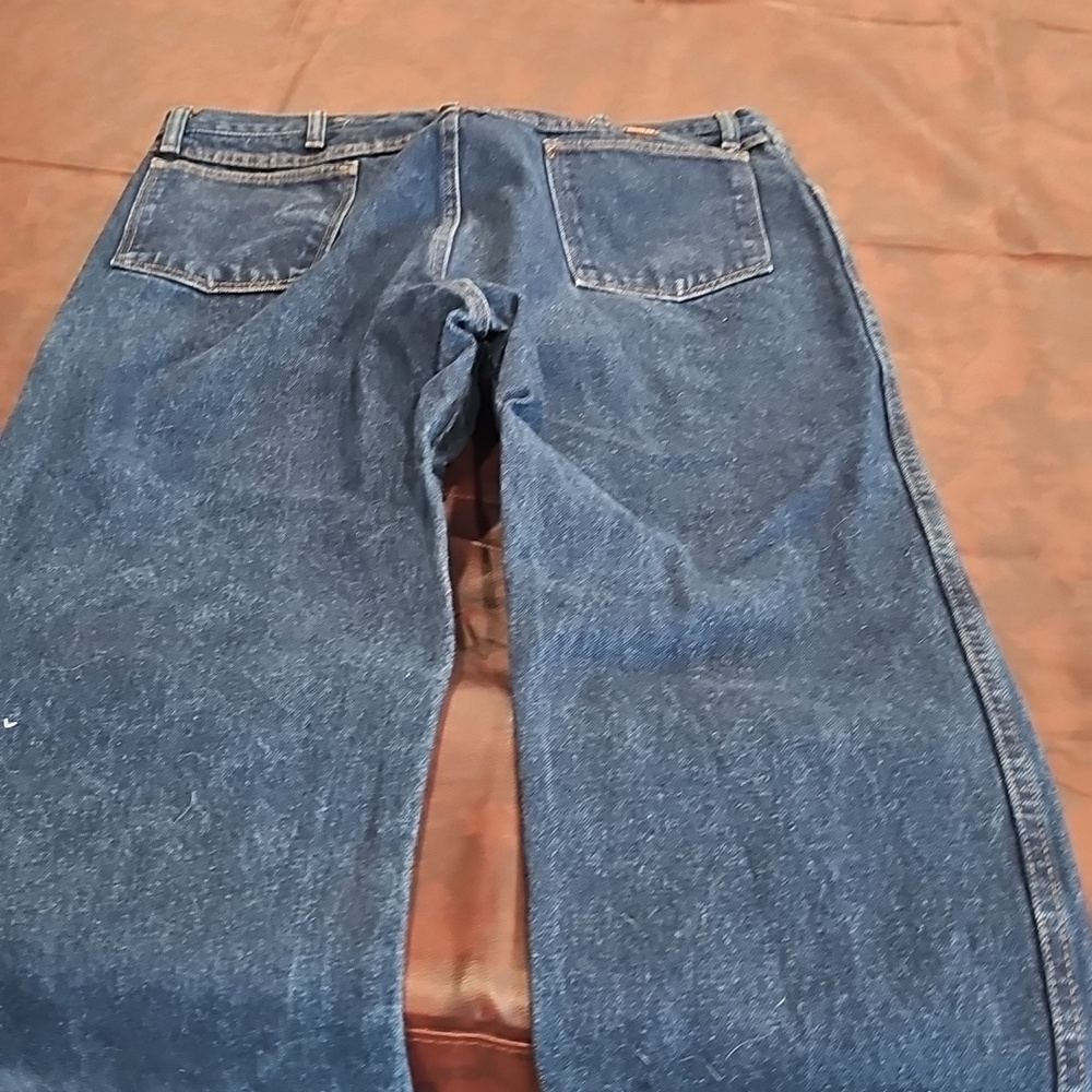 L Blue Rustler Jeans Sz W36 L34 - Picture 2 of 4